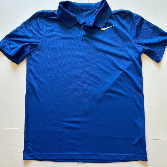 Boys Nike Polo DriFit - Blue - Picture 1 of 3